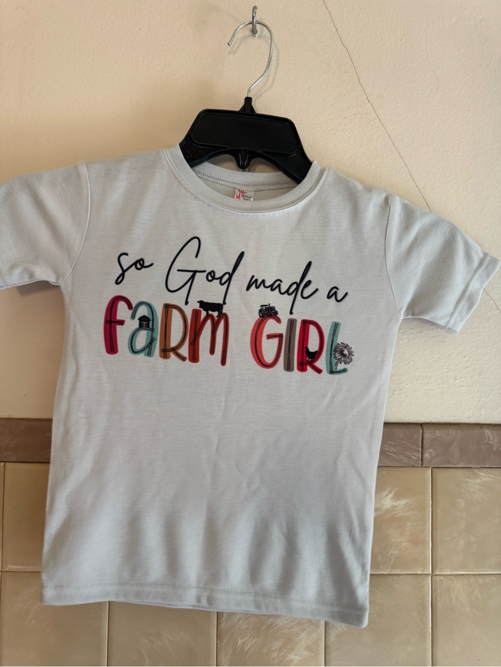 So God Made a Farm Girl Graphic Tee - White